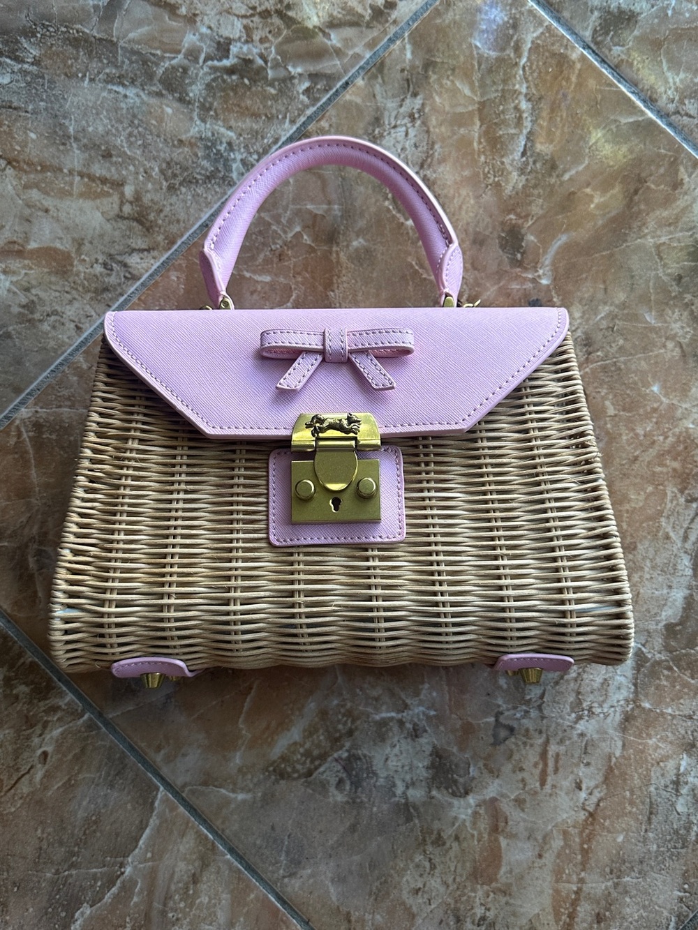 MME.MINK AUDREY BASKET Bag - Rose